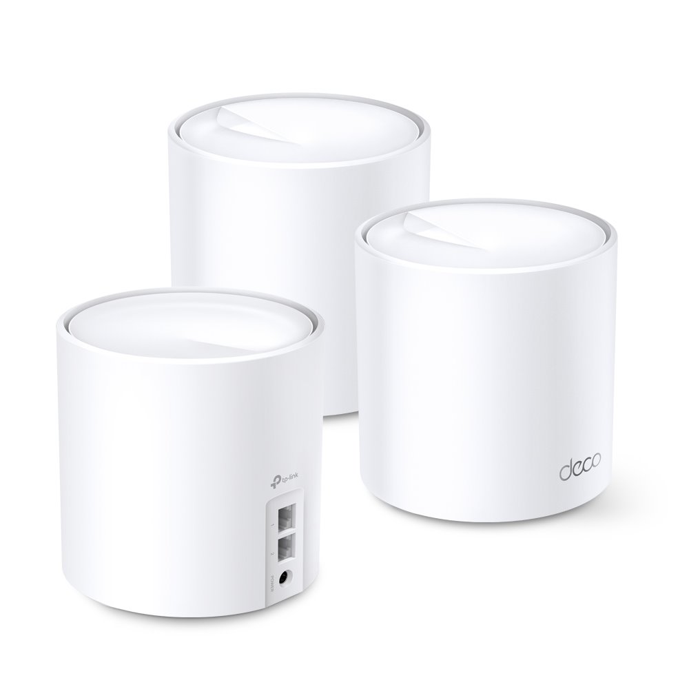 TP-link Deco X60 Dual-Band Wi-Fi 6 Mesh System AX5400, 4 int., 2x1G, 3ks