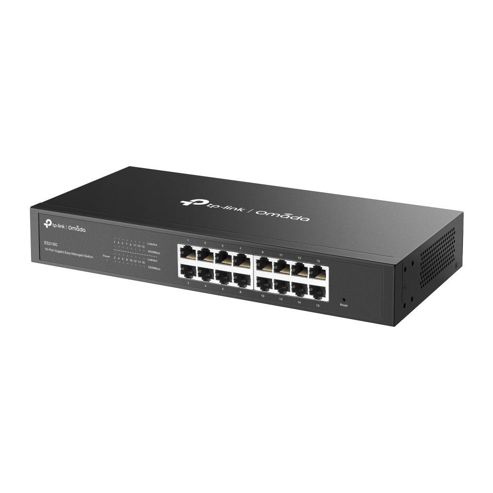 TP-link ES216G Switch 16G, Easy Managed, kovový, Desktop/Rack