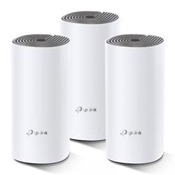 TP-LINK Komplexní WiFi systém Deco E4, Qualcomm CPU, 867Mbps/5GHz+300Mbps/2.4GHz, 2 10/100Mb/3pack