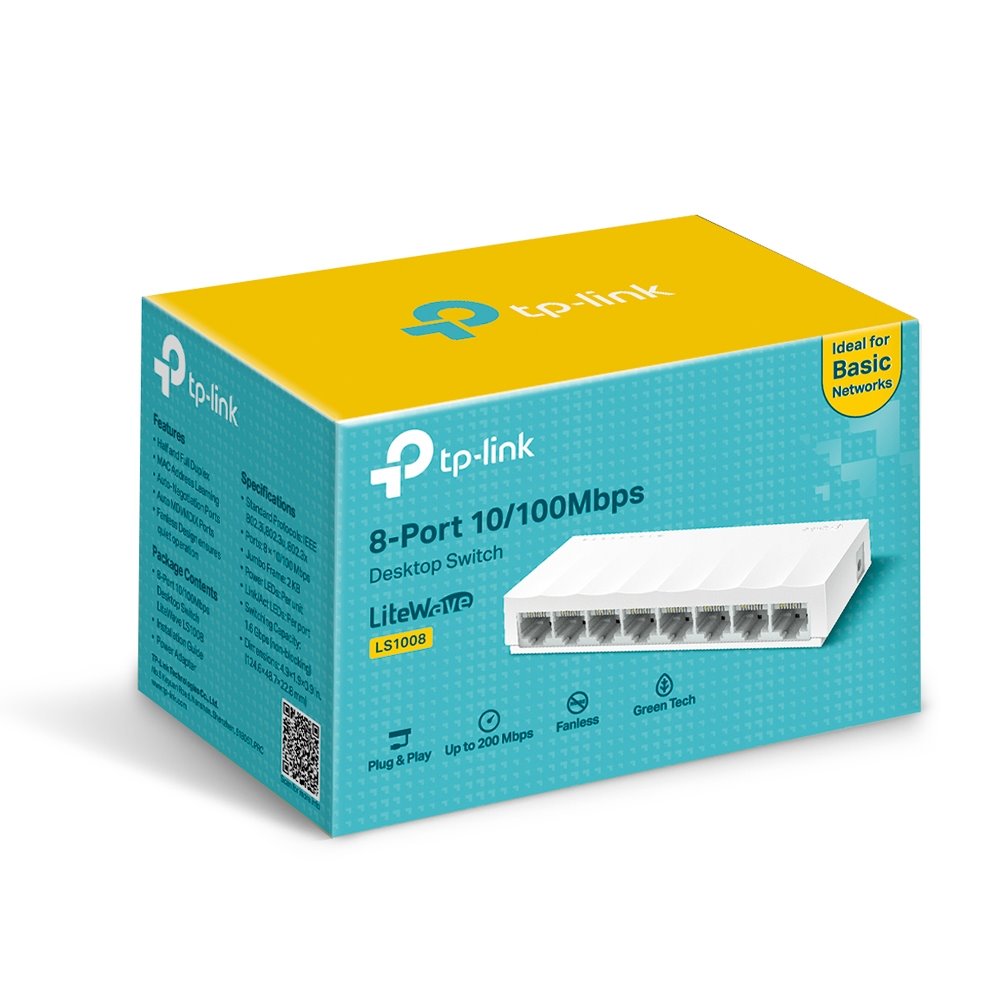 TP-link LS1008 Switch 8x 10/100M, plastový, Desktop