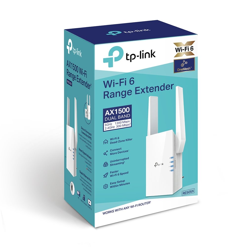 TP-link RE505X Wi-Fi 6 Range Extender, AX1500