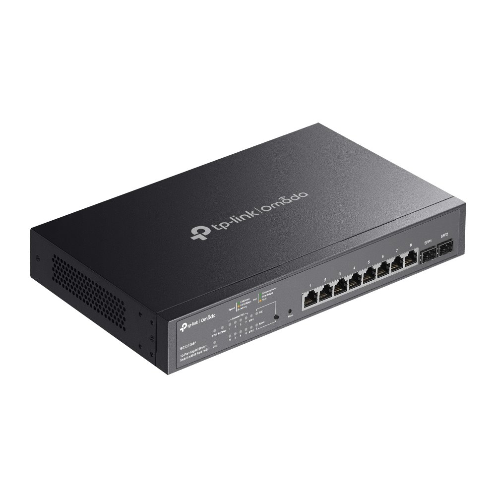 TP-link SG2210MP Switch Omada 8G, 2SFP, 8x PoE+ (150W), L2 Managed, Rack