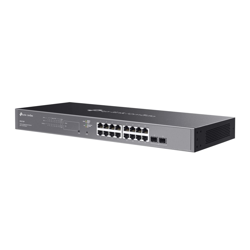 TP-link SG2218P Switch Omada 16G, 2SFP, 16x PoE+ (150W), L2 Managed, Rack
