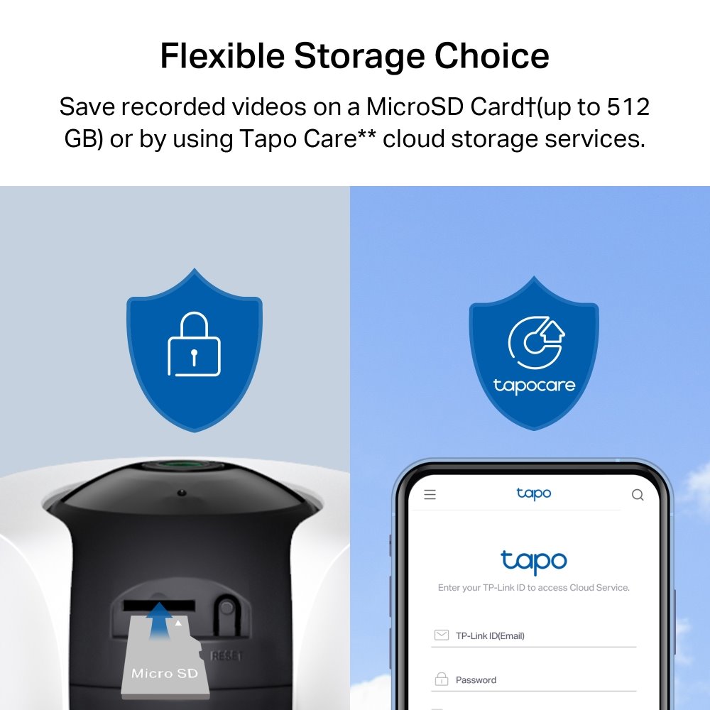 TP-link Tapo C225 Domácí bezpečnostní Wi-Fi kamera s naklápěním, 4Mpx