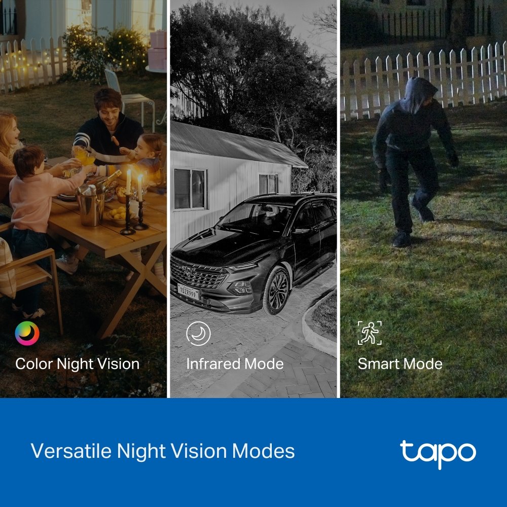 TP-link Tapo C246D Bezpečnostní otočná kamera s naklápěním a dvěma objektivy, 3Mpx