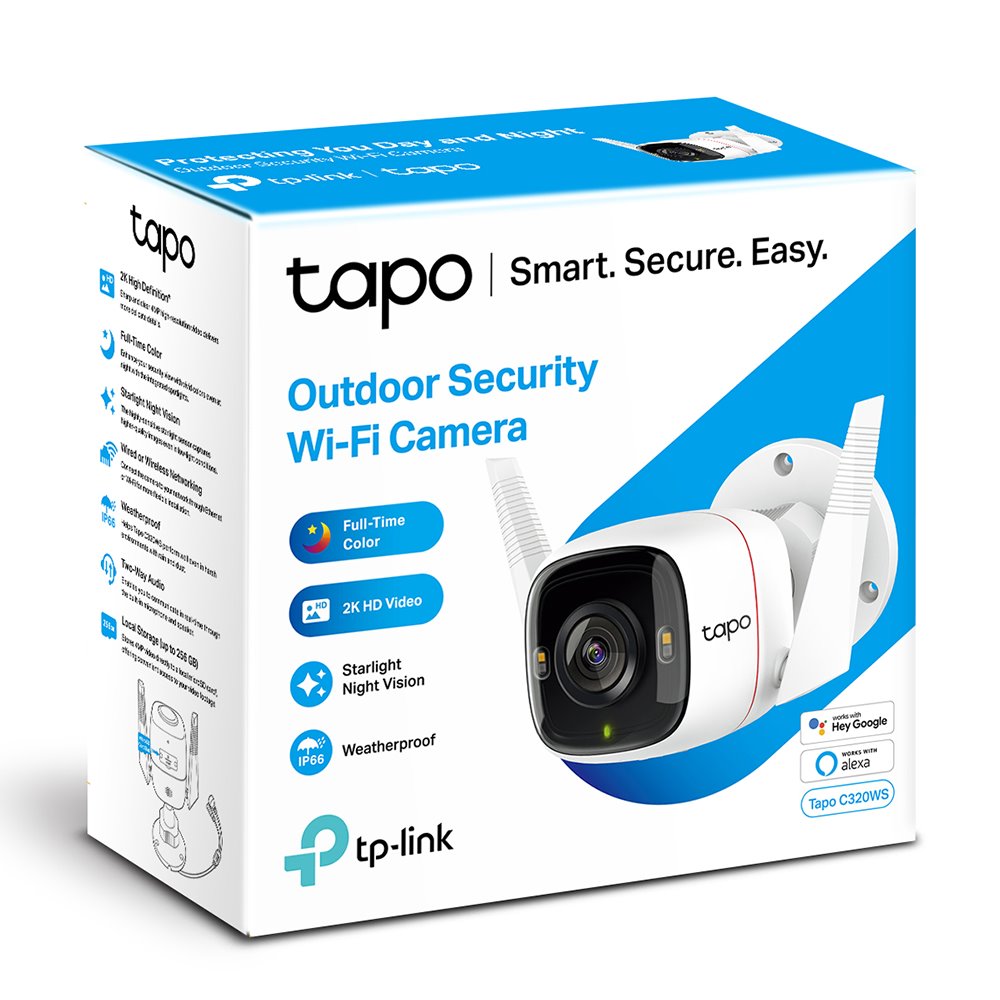 TP-link Tapo C320WS Venkovní Wi-Fi kamera, 4Mpx, 3.18mm