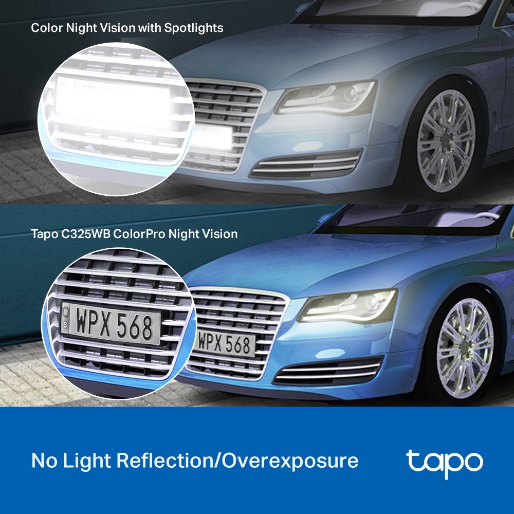 TP-link Tapo C325WB Bullet Wi-Fi kamera, 4Mpx, 4.58mm, ColorPro