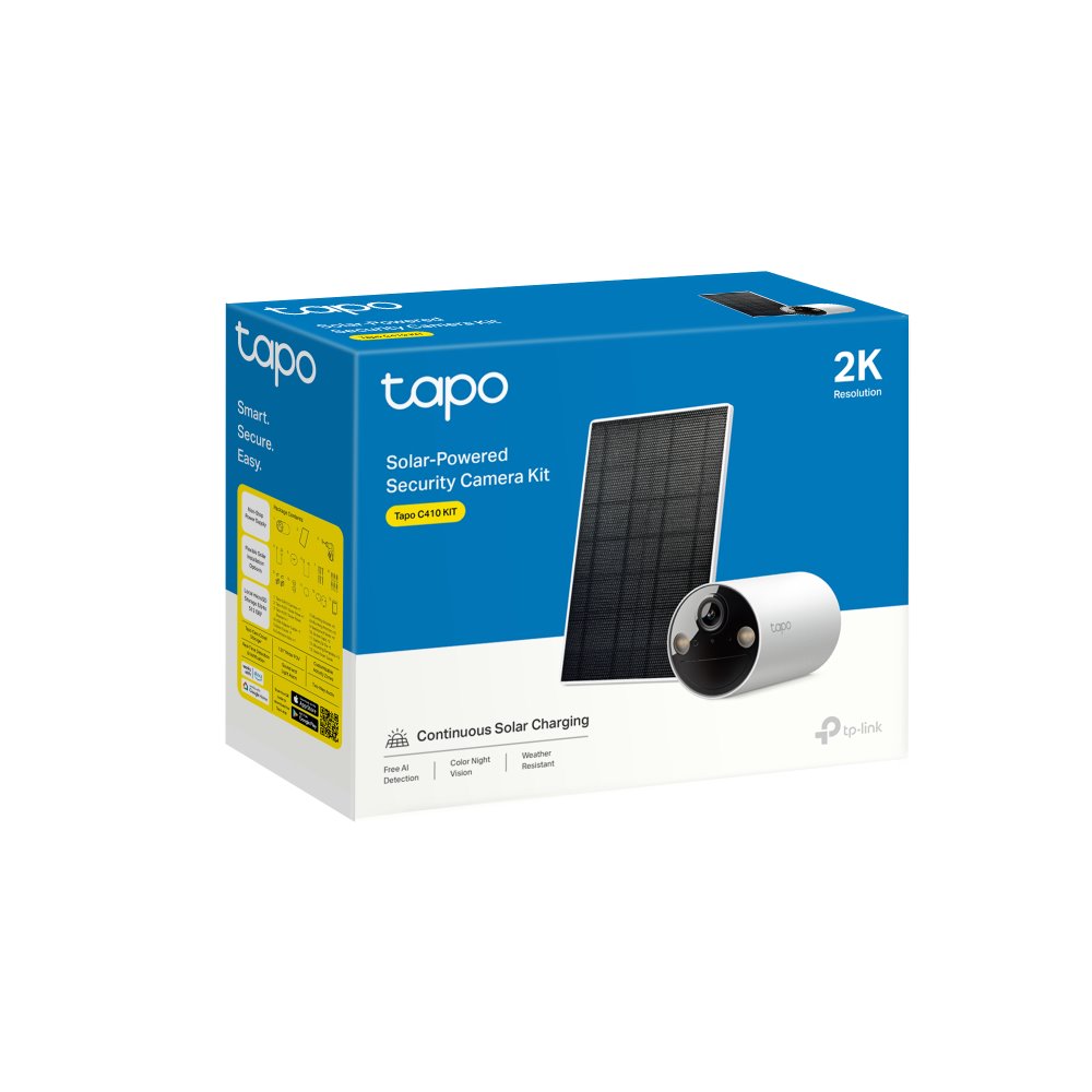 TP-link Tapo C410 KIT, Chytrá bezdrátová bezpečnostní kamera + solární panel, 3Mpx