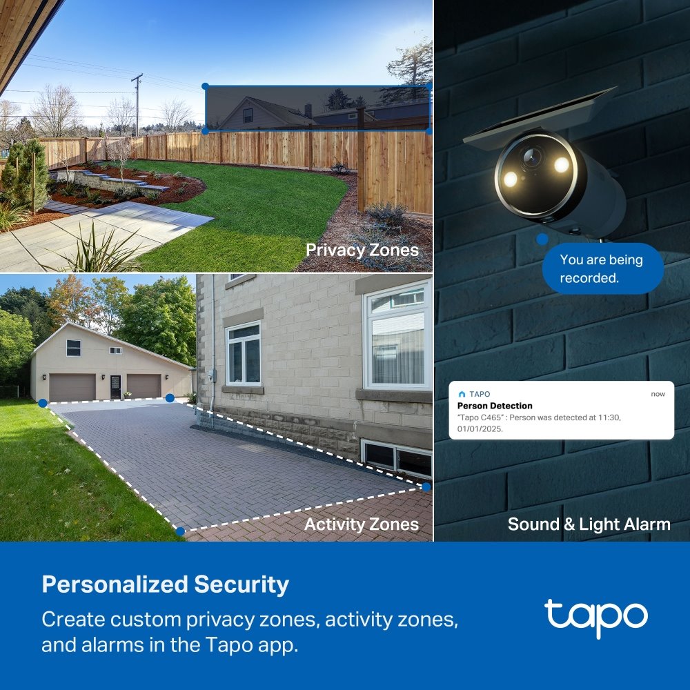 TP-link Tapo C465 Chytrá bezdrátová bezpečnostní kamera + solární panel, 8Mpx