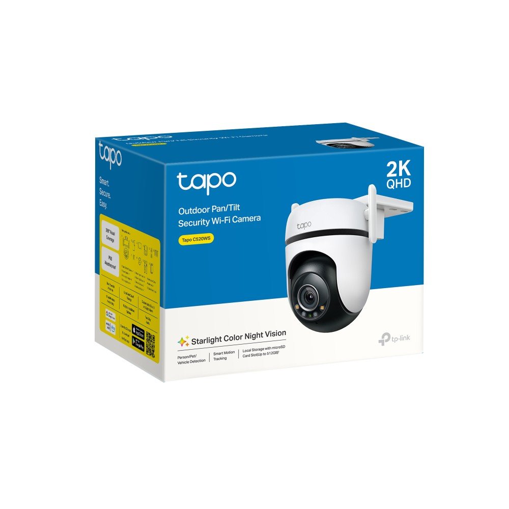 TP-link Tapo C520WS Venkovní otočná IP kamera s Wi-Fi, 4Mpx, 3.18mm