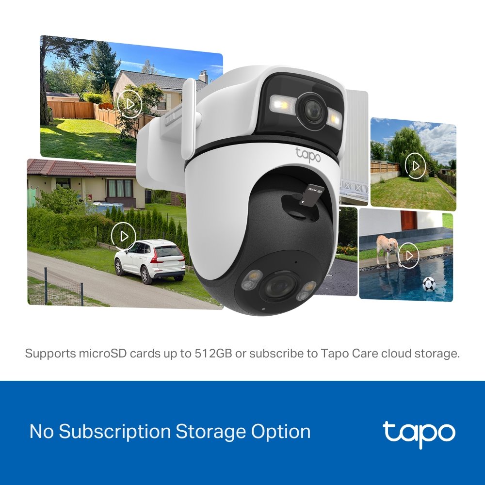 TP-link Tapo C545D Venkovní otočná Wi-Fi kamera s dvěma objektivy, 3Mpx