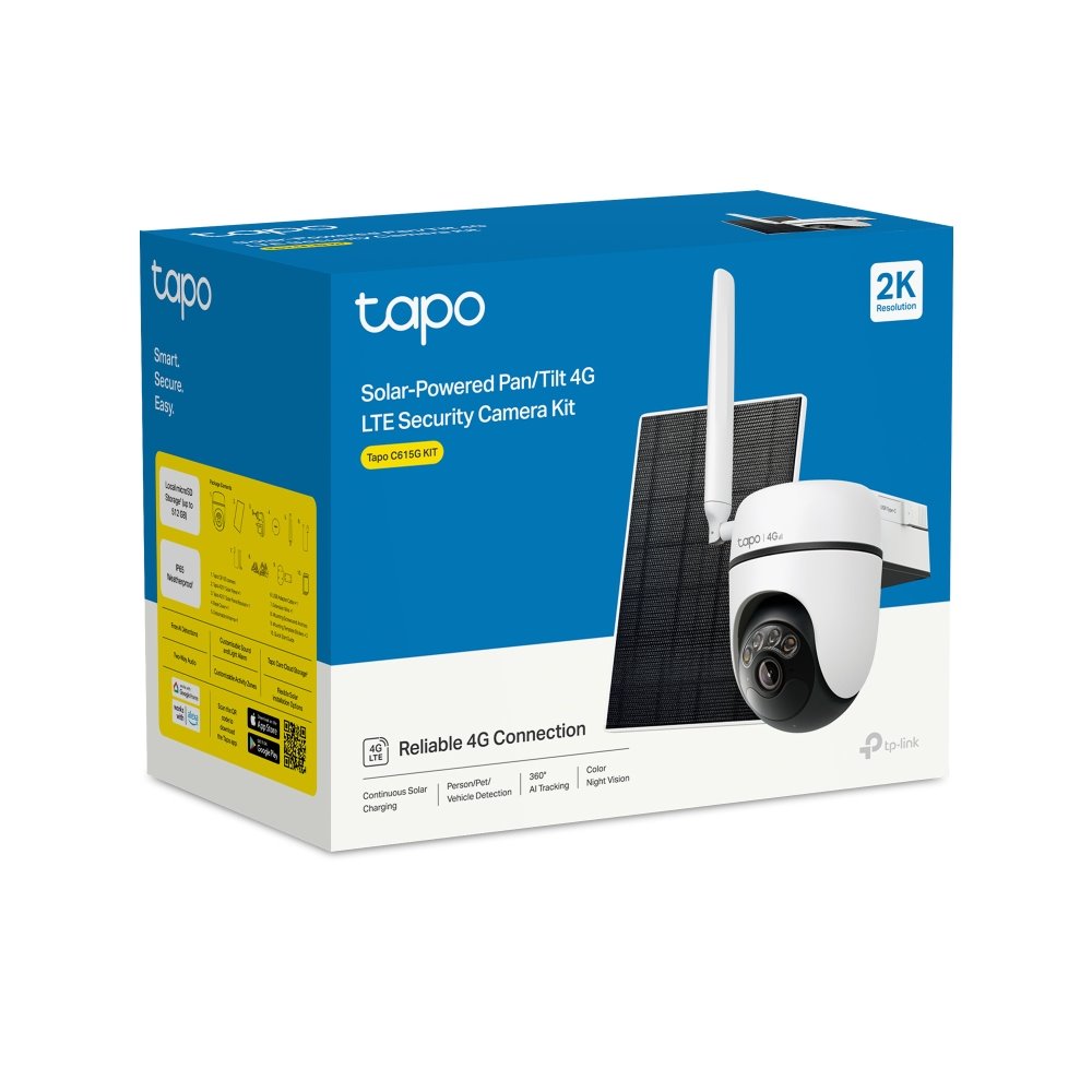 TP-link Tapo C615G KIT Chytrá bezdrátová bezpečnostní kamera + solární panel, 3Mpx