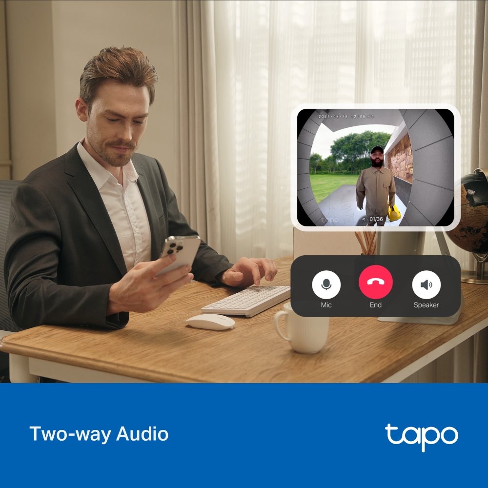 TP-link Tapo D205 Video zvonek mini, 2K, 3MP, 5200mAh