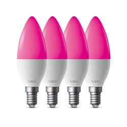 TP-link Tapo L430C Chytrá Wi-Fi LED žárovka, barevná, 2500-6500K, E14, 4-pack