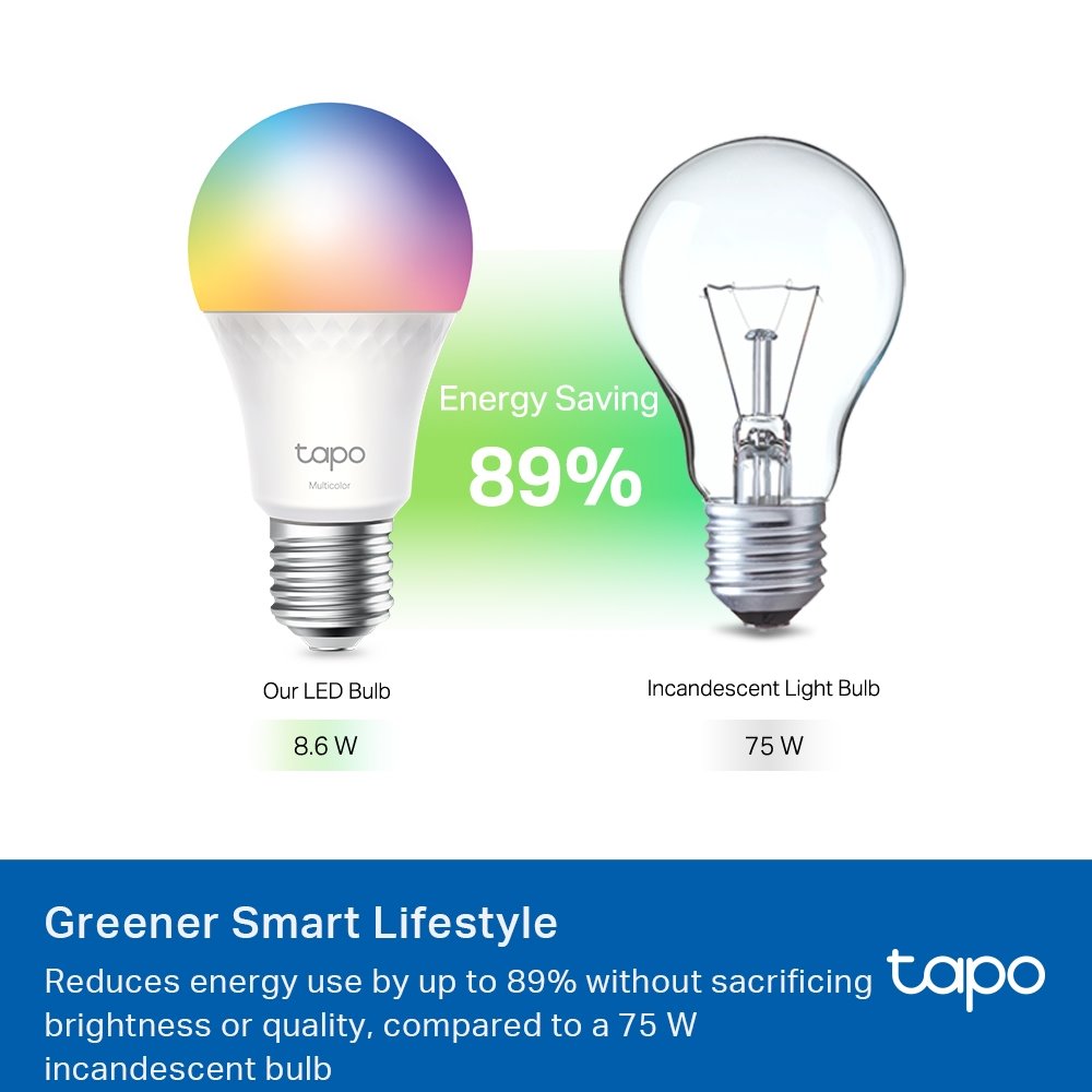 TP-link Tapo L535E, Chytrá Wi-Fi LED žárovka barevná, 2500-6500K, E27