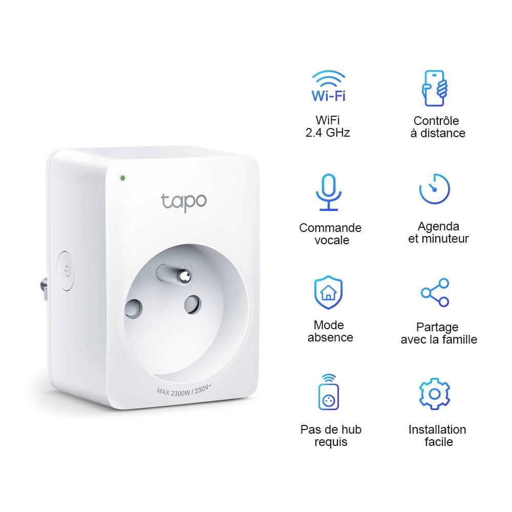 TP-link Tapo P100 Chytrá zásuvka s Wi-Fi (2-pack)