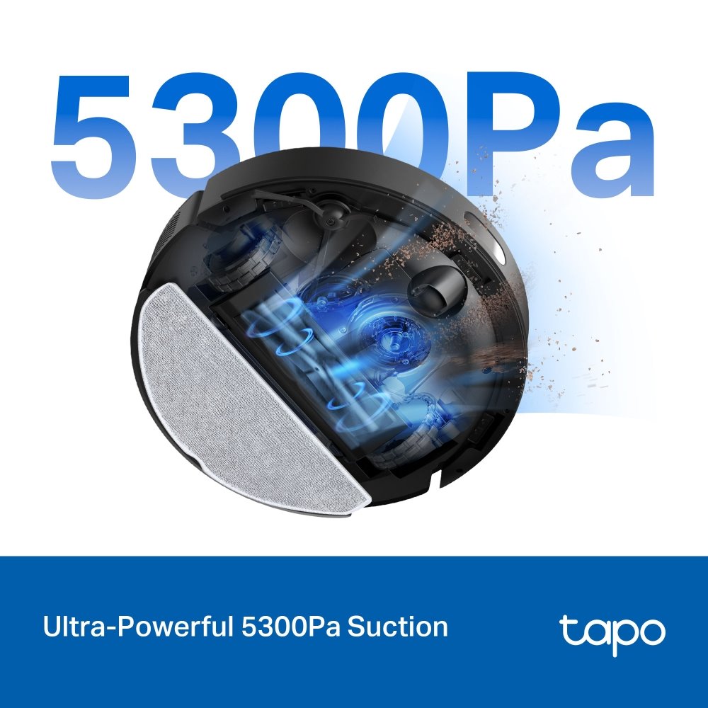 TP-link Tapo RV30 Max robotický vysavač a mop, 5300Pa, LiDAR + IMU duální navigace