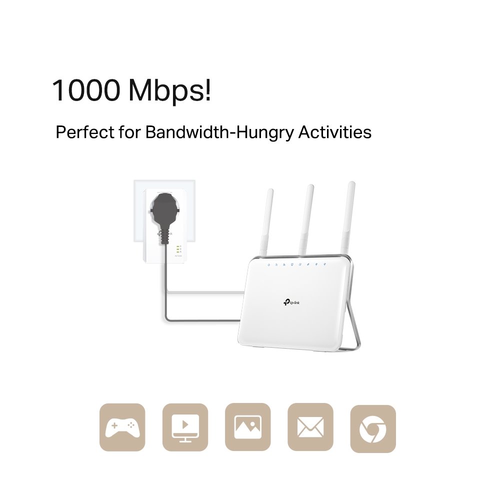 TP-link TL-PA7017PKIT Powerline starter kit, AV1000