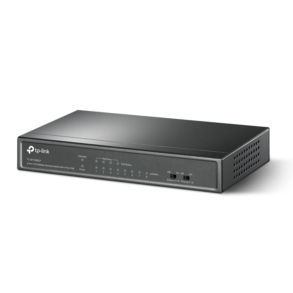 TP-link TL-SF1008LP Switch 8x 10/100M, 4x PoE (41W), Unmanaged, Desktop