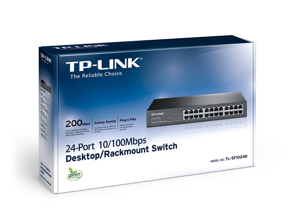 TP-link TL-SF1024D Switch 24x 10/100M, kovový, Desktop/Rack