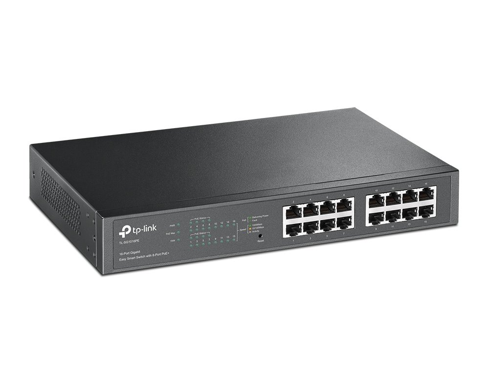 TP-link TL-SG1016PE Switch 16G, 8x PoE+ (150W), Easy Smart, Rack