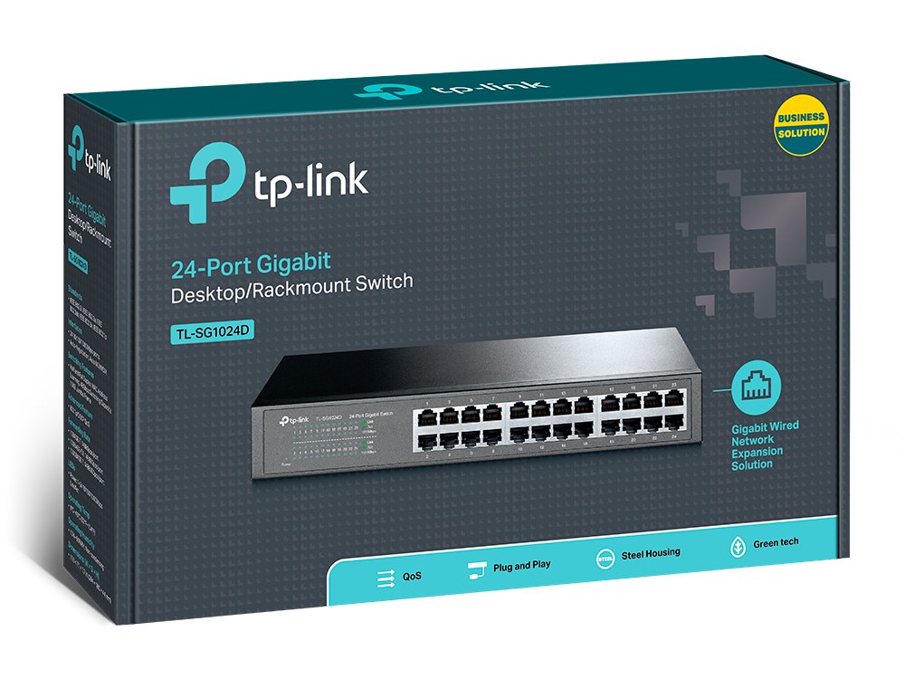 TP-link TL-SG1024D Switch 24G, kovový, Desktop/Rack