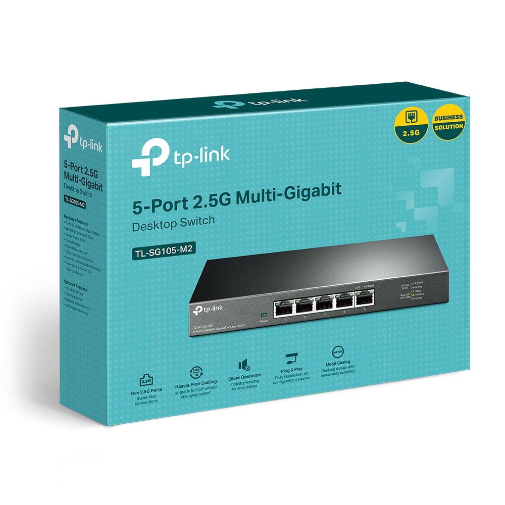 TP-link TL-SG105-M2 Switch 5x 2.5G, kovový, Desktop