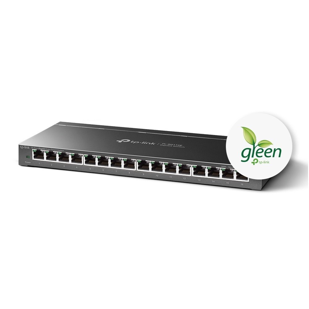 TP-link TL-SG116E Switch 16G, Easy Smart, kovový, VLAN, QoS, Desktop