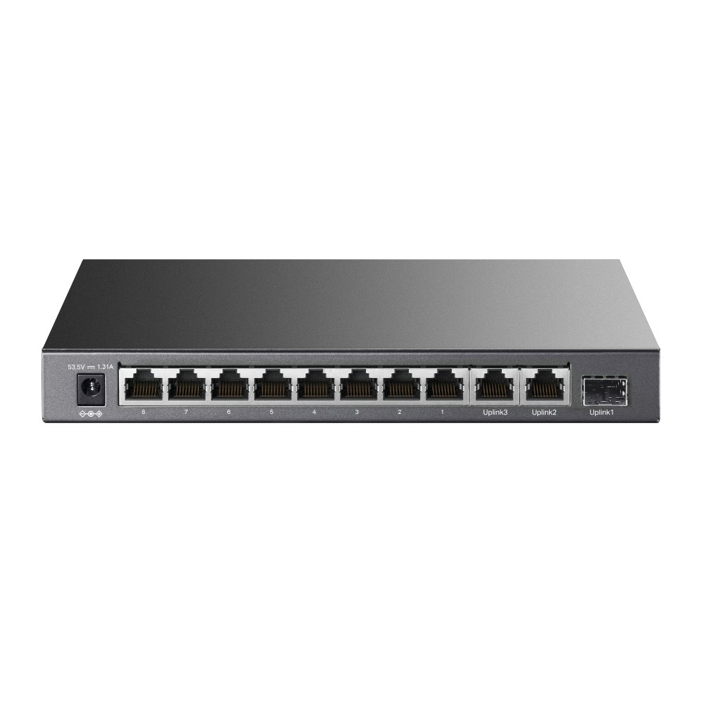 TP-link TL-SL1311P Switch 8x 10/100M, 2G, 1SFP, 8x PoE+ (65W), Desktop