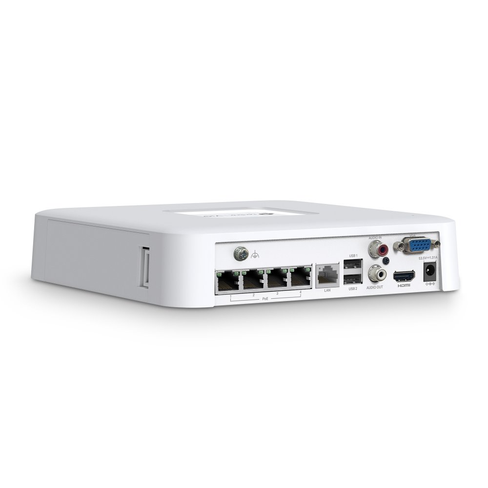 TP-link VIGI NVR1104H-4P PoE NVR, 4 kanály, H.265+, 80Mbps, 4PoE+ (53W), 1xSATA (10TB), Audio, 2xUSB 2.0, HDMI, VGA