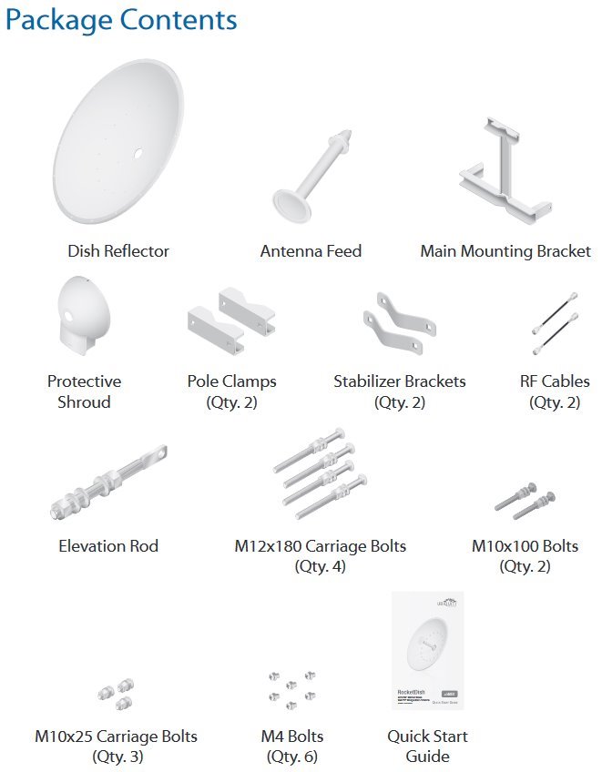 Ubiquiti Anténa Dvojpolarizační RD-5G34 RocketDish, 5 GHz , 34 dBi, směrová