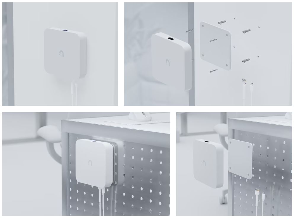 Ubiquiti Floating Mount (UACC-FM-17cm) - magnetický držák na stěnu pro UCG-Max/Ultra, UXG-Max, bílý