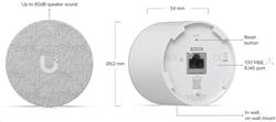 Ubiquiti PoE plug-and-play notification device, designed to pair with a UniFi doorbell or door access hub.