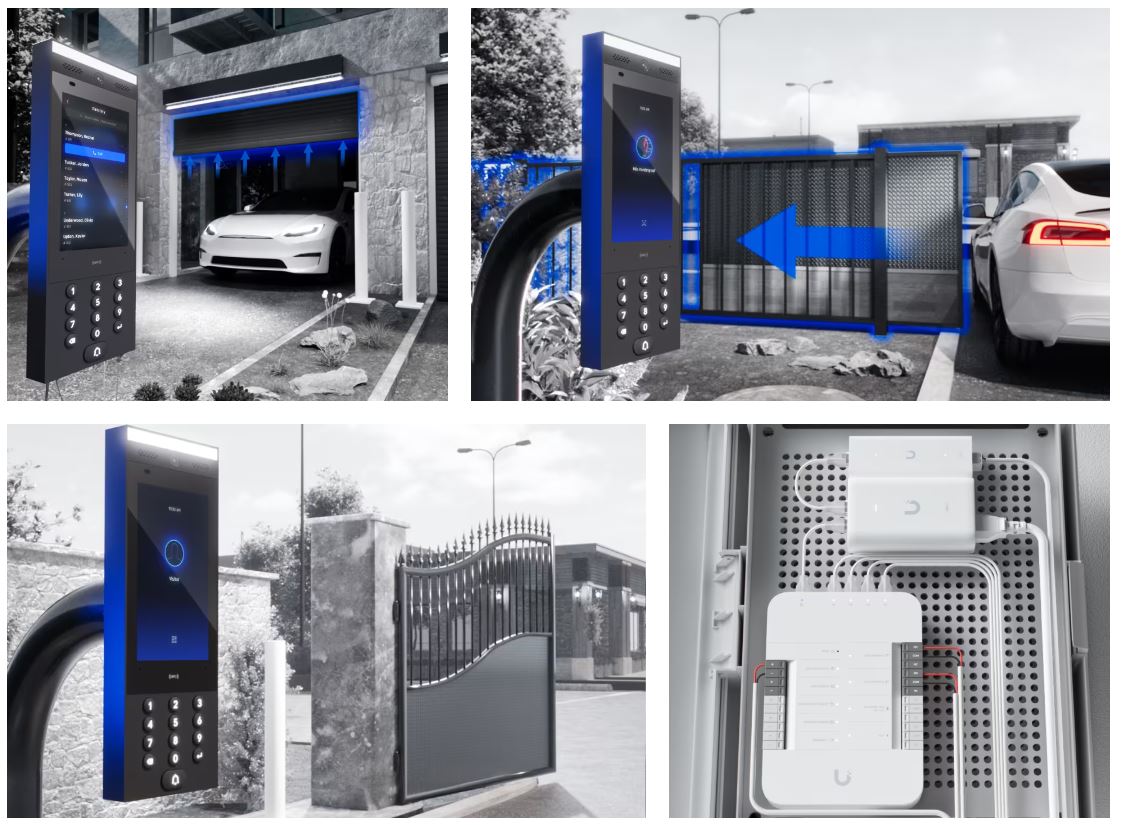 Ubiquiti Přístupový systém pro brány (startovní sada) - 1x HUB, 2x intercom s NFC, 2x PoE/Wire extender, 1x PoE adaptér