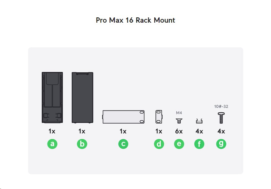 Ubiquiti Pro Max 16 Rack Mount - příslušenství pro montáž do racku 1U pro přepínače Pro Max 16