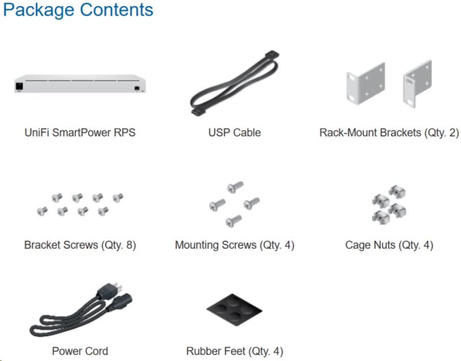 Ubiquiti Redundantí napájecí systém UniFi USP-RPS SmartPower, 6x USP DC-out, 1x Gbps PoE, rack