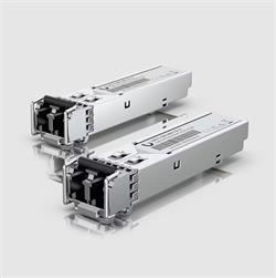 Ubiquiti SFP transceiver that supports 1G connections up to 550 m using multi-mode fiber with a duplex LC UPC connector