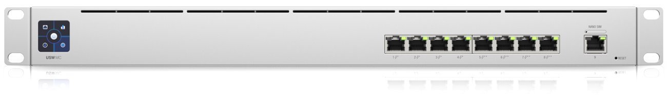 Ubiquiti Switch L2 UniFi USW-Mission-Critical , 9-Port Gigabit, 8x PoE-out, PoE budget 120W