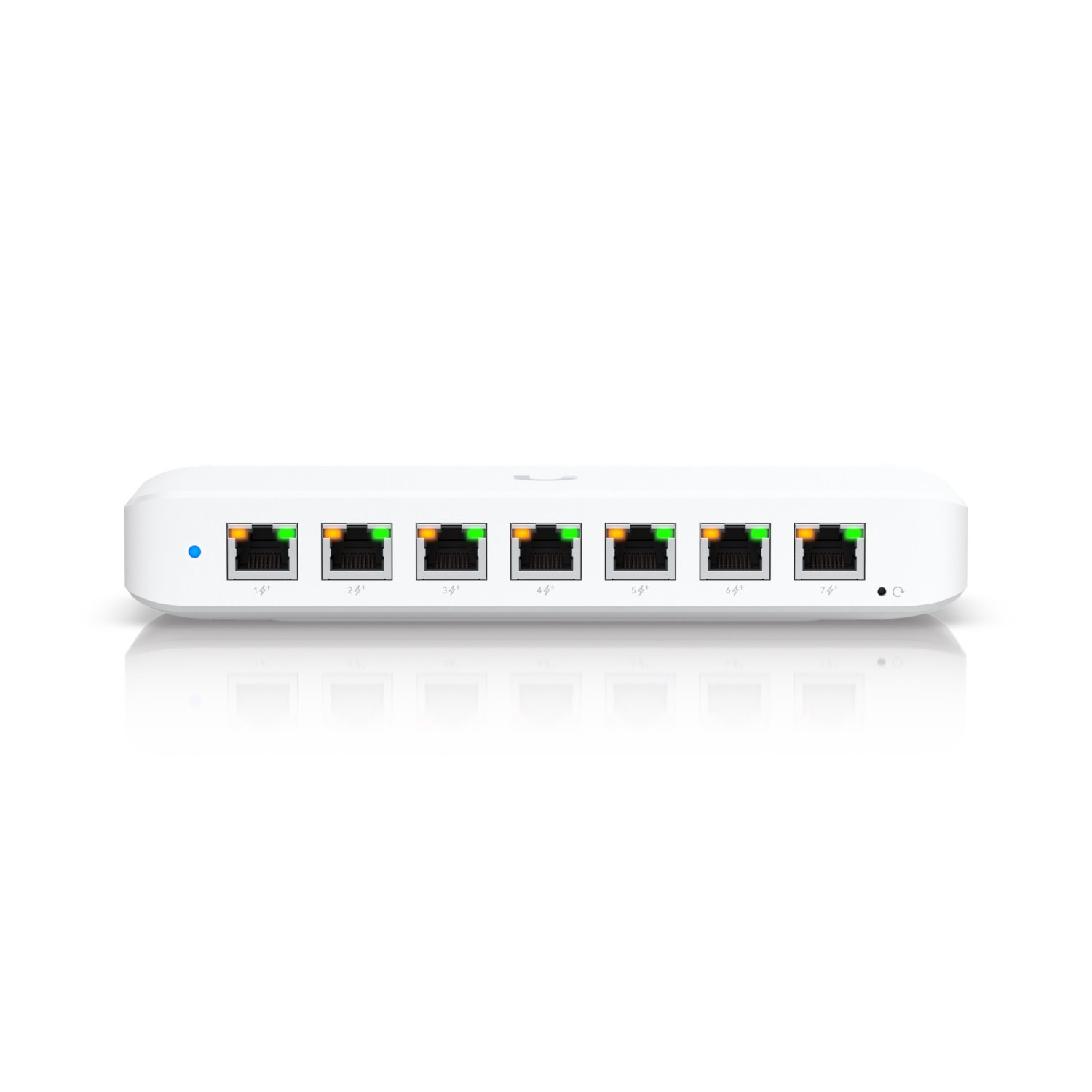 Ubiquiti Switch L2 UniFi USW-Ultra, 8-Port Gigabit, 7x PoE+-out, 1x PoE++ in, PoE budget 202W, s AC adaptérem