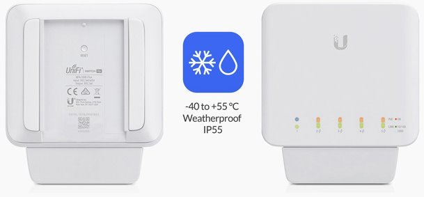 Ubiquiti Switch UniFi Compact Indoor/outdoor USW-FLEX, 5-Port Gigabit, 4x PoE-in / out