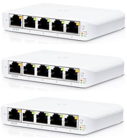 Ubiquiti Switch UniFi Compact USW-Flex-Mini, 5-Port Gigabit, PoE-in, USB-C, 3 kusy
