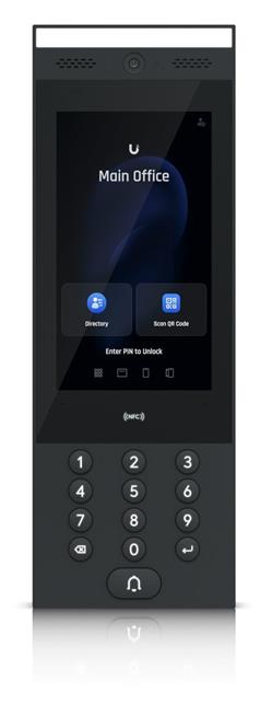 Ubiquiti UA-Intercom, Přístupový systém, NFC čtečka, kamera, dotyk. displej, 1x RJ-45, Bluetooth 4.2, NFC, PoE, IP65