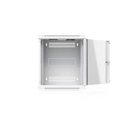 Ubiquiti UniFi 12U nástěnný rackový rozvaděč, hloubka 450 mm, skleněné dveře