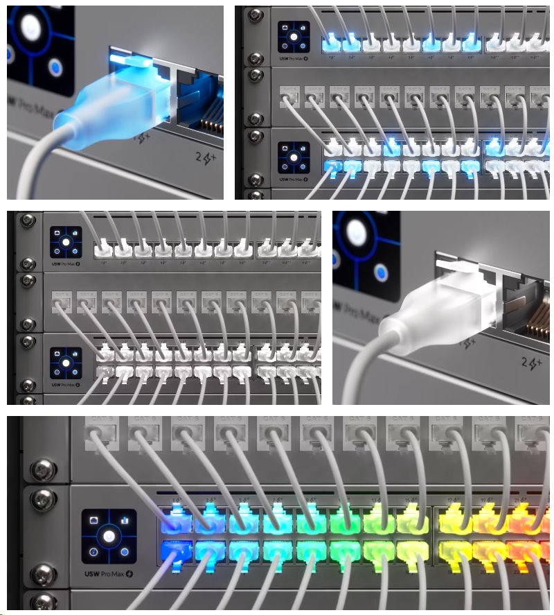 Ubiquiti UniFi Etherlighting Patch Cable 2m (UACC-Cable-Patch-EL-2M-W) - 2m, Cat.6, 2.5Gbps, bílý