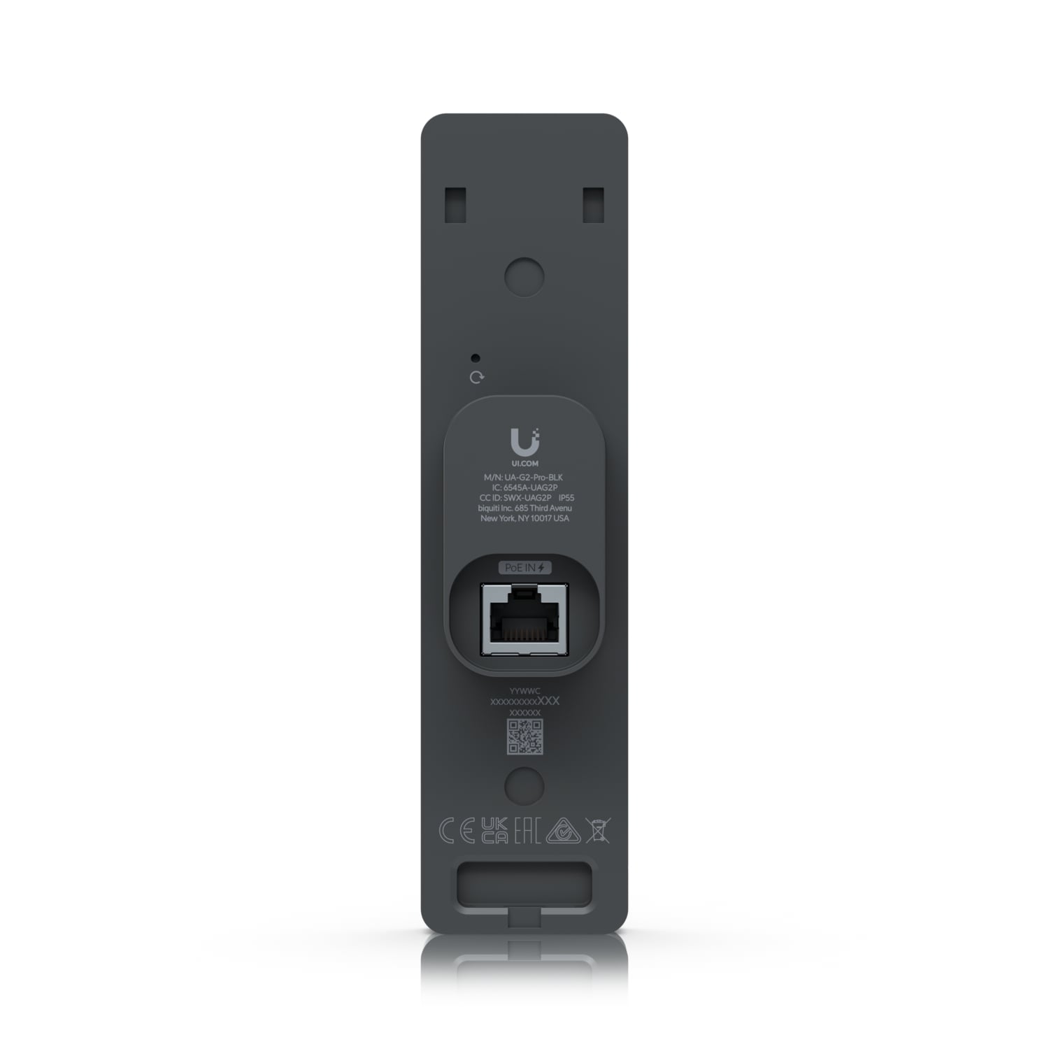 Ubiquiti UniFi Přístupová čtečka karet a intercom G2 Professional, NFC, PoE, PIN, LCD, IP55 rezistance, černá