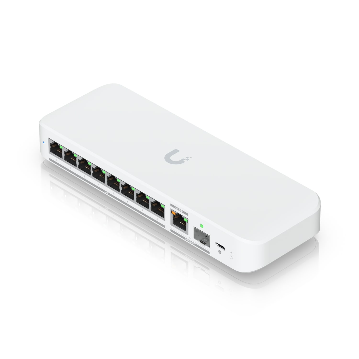 Ubiquiti UniFi Switch Flex 2.5G (USW-Flex-2.5G-8), 8-Port 2.5Gbt, 1x 10GbE RJ45/SFP+, PoE-in, USB-C