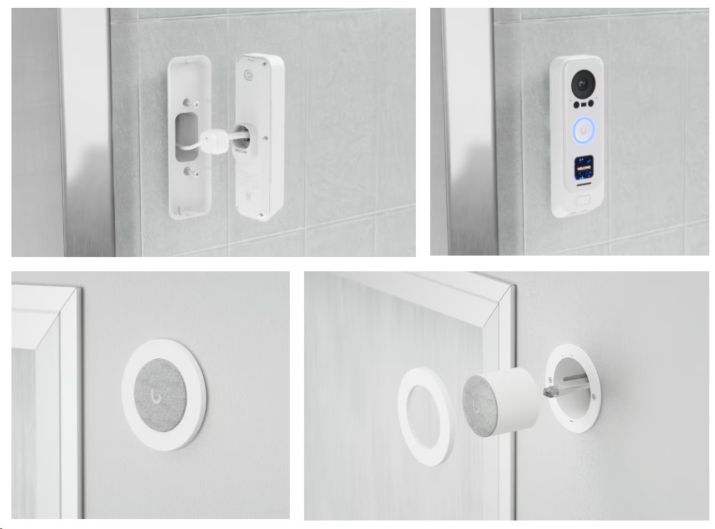 Ubiquiti Video zvonek UniFi Protect UVC-G4 Doorbell Pro PoE Kit, Duální kamera (bílá), 5Mpx s Infra + 8Ppx + PoE zvonek