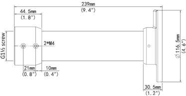 Uniview adaptér pro montáž kamery pod strop, vč. podstavy (200mm)