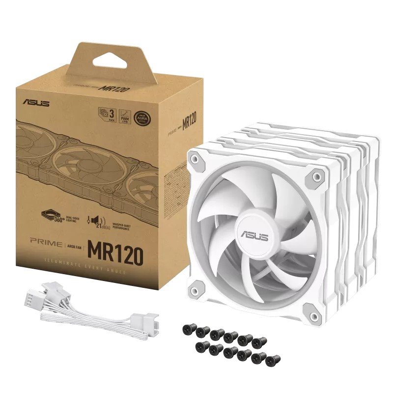 Ventilátor ASUS Prime MR120 FAN ARGB White 3pack