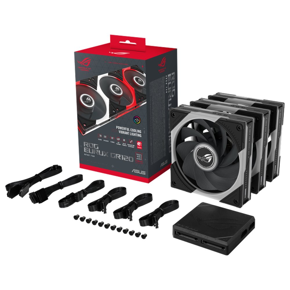 Ventilátor ASUS ROG Eurux GR120 ARGB Fan Reverse Black Edition 3Pack